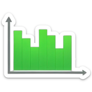 chart increasing green sticker