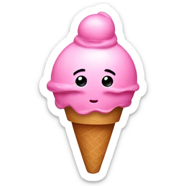 Pink ball icecream sticker