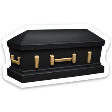Black coffin sticker