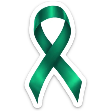 Emerald green ribbon sticker