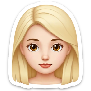 realistic portrait of girl sticker