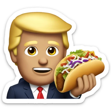 Trump holding tacobell sticker