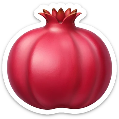 whole pink pomegranate fruit sticker