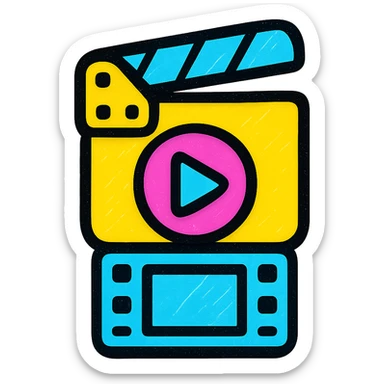 modern clean simple video editor icon suitable for app or website, no text sticker