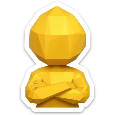 Yellow face Pouting arms crossed emoji sticker