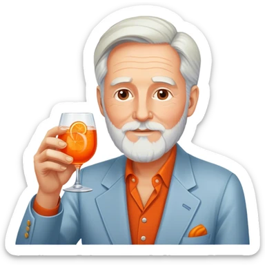 LEE CLOW DRINKING APEROL SPRITZ sticker