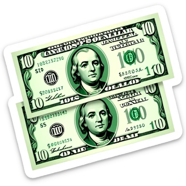 billete de 100 dolares sticker