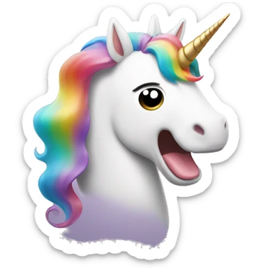 Unicorn pooping ￼ sticker