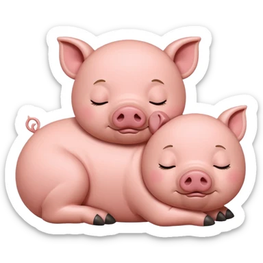 pig sleep sticker