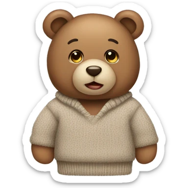 Teddy bear with Pullover  sticker