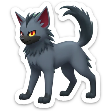 Litten-Zoroark-Mightyena-Zorua full body sticker