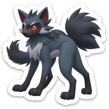 Zoroark-Mightyena-Zorua full body sticker