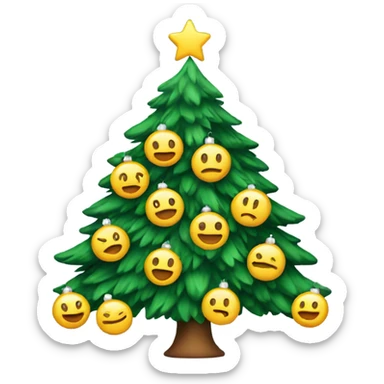 A Christmas tree that says besties  sticker