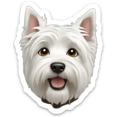 Westie Highlander terrier sticker