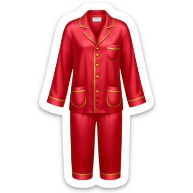 Pijama de satin color cherry sticker