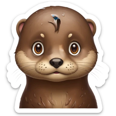 otter having an idea sticker