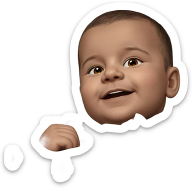 male portrait in realistic style sticker