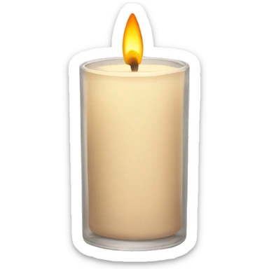 Beige asthetic candle in a Glas  sticker