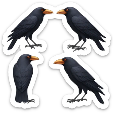 crown crow sticker