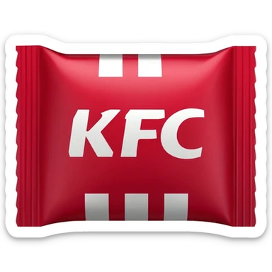 KFC'S coffee packet sticker