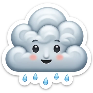 rainy clouds sticker