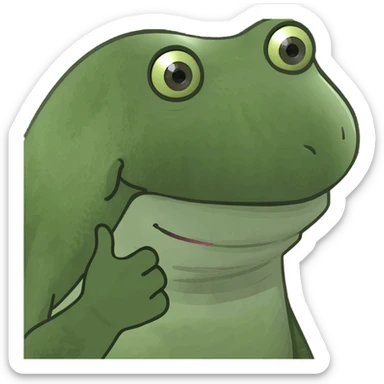 tongue out with hands to the side sticker