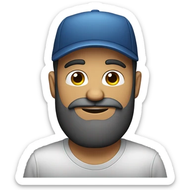 Hombre con barba y gorra  sticker