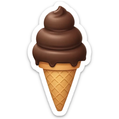 Chocolate ice cream cone sticker
