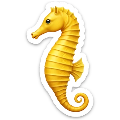  Yellow Sea horse sticker
