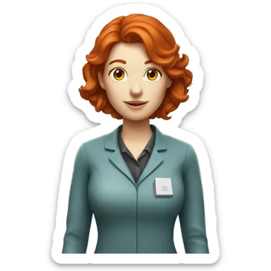 Redhead Woman Astrophysicist from Canada sticker