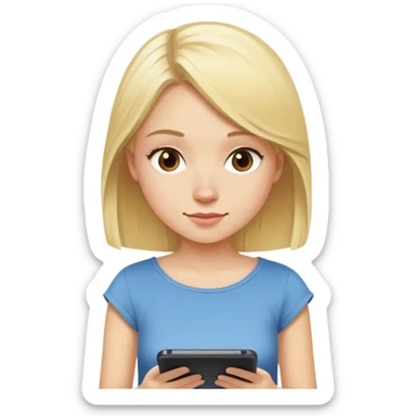 Blonde girl reading Kindle sticker