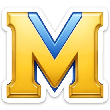 make an emoji of the michigan logo sticker