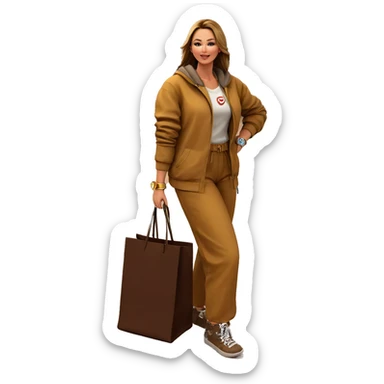 girl in outdoor fashion sticker