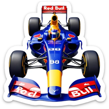 a 2010 Red Bull Formula 1 car sticker