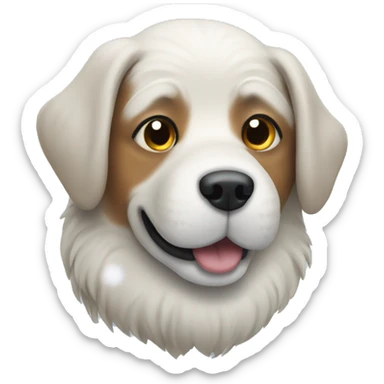 Dog in snow  sticker