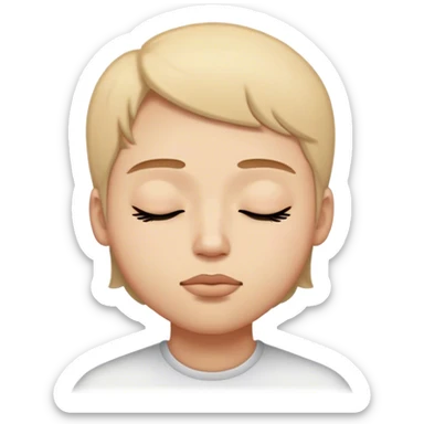 Person with one closed eye  sticker