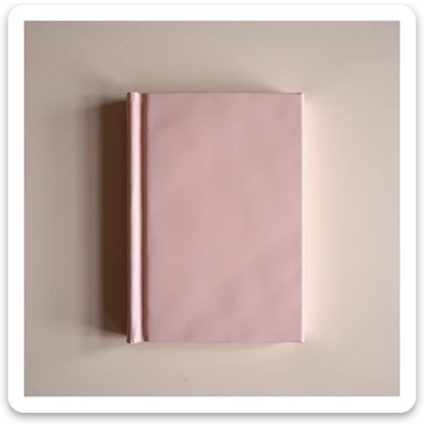 diary, realistic texture, gentle lighting, pink cover sticker