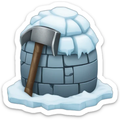 igloo holding thor hammer sticker