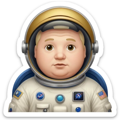 astronaut very fat man sticker
