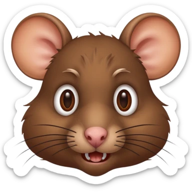 a crazy rat sticker