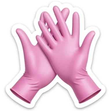 light pink latex gloves sticker