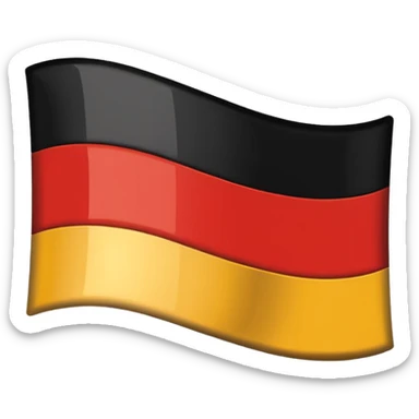 German flag but replace the red for white sticker