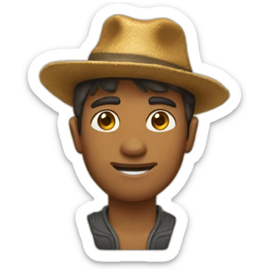 men with dinasour hat sticker