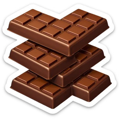 un réseau avec plusieurs chocolats reliés  sticker