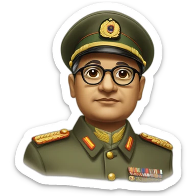 subhash chandra bose face sticker