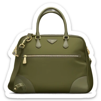olive prada nylon hand bag sticker