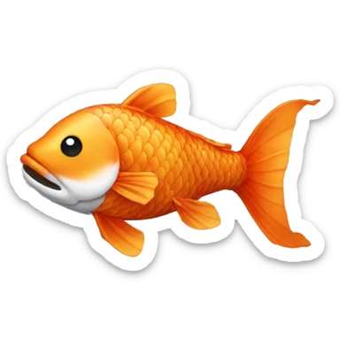 Koi fish with a mustache  sticker