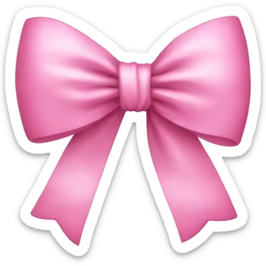 Pink bow sticker