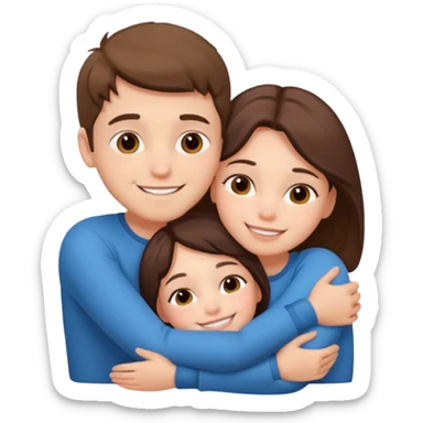 Boy and girl together close relationship cute Laying down hugging sticker