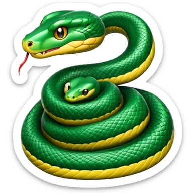 I need a slytherin inspired emoji (like emerald green and snakes) and something with a horse sticker